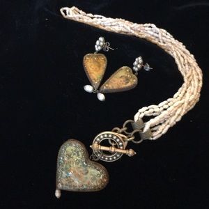 Maximal art vintage necklace and earring set